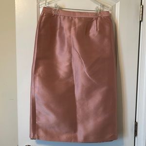 Ashro Fully Lined Skirt With Back Slit, 85 percent Silk, 15 percent wool